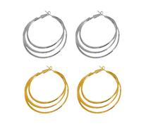 SLAXJNE 2 Paires De Boucles D’Oreilles en Métal, Boucles D’Oreilles Fashion, Boucles D’Oreilles Simples, Boucles D’Oreilles pour Femmes, Bijoux pour Femmes, Accessoires Vestimentaires