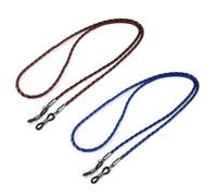 SLAXJNE 2 Pièces Corde À Lunettes, Lanière De Lunettes De Soleil, Corde À Lunettes Simple Et À La Mode, Accessoires De Lunettes, Lanière De Lunettes en Cuir PU, Collier De Lunettes