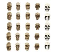 SLAXJNE 20 Crânes Pièces 5 Têtes Fantômes, Accessoires De Décoration D'Halloween, Accessoires Mini Crâne Blanc