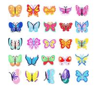 SLAXJNE 25Pcs Décorations De Chaussures Papillon, Décorations De Chaussures De Bricolage, Accessoires De Décoration De Chaussures, Décorations De Chaussures Exquises