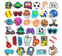 SLAXJNE 35 Pièces Accessoires De Chaussures De Jeu De Sport Crocodile Pendentif Crocodile Pour Enfants Et Garçons, Accessoires De Football