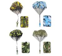 SLAXJNE 4 Pièces Parachute Homme, Cerf-Volant pour Enfants, Jouets Volants pour Filles, Jeux De Parachute, Jouets De Parachute pour Enfants