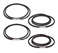 SLAXJNE Collier De Corde en Cuir 4Pcs, Collier en Cuir pour Hommes, Collier Tressé, Collier De Conception Simple, Collier De Mode, Accessoires Vestimentaires