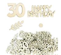 SLAXJNE Décorations en Bois pour Joyeux 30E Anniversaire, 100 Pièces, Décorations Dispersées pour Anniversaire, Décorations De Table d'anniversaire, Décorations Amples