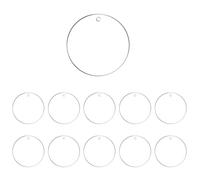 SLAXJNE Lot de 10 Bases De Disques en Acrylique Transparent, Plaque en Acrylique, Disque en Acrylique, Plaque en Verre Acrylique Ronde, Disque en Acrylique Rond avec Trous