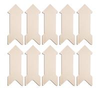 SLAXJNE Lot de 10 panneaux en bois en forme de flèche, pour la décoration de la maison, les produits en bois, les panneaux de jardin, peuvent être utilisés pour peindre, décorer, offrir