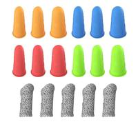SLAXJNE Lot de 12 Protège-Doigts en Silicone, 5 Pièces De Protège-Doigts Résistants Aux Coupures, Dés À Coudre, Protège-Doigts, Protège-Doigts en Crochet, Protège-Doigts Tricotés