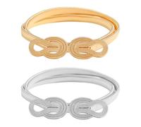 SLAXJNE Lot De 2 Ceintures Élastiques et Polyvalentes en Métal, Fines Pour Femmes, Accessoires Vestimentaires Adaptés aux Chemises, Manteaux, Robes