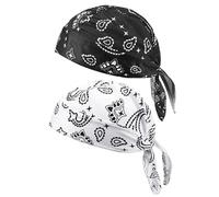 SLAXJNE Lot De 2 Chapeaux Turban De Sport, Casquettes De Cyclisme À Séchage Rapide, Casquettes De Sport, Chapeaux Turban Absorbant La Transpiration, Casquettes De Sport Pour Hommes Et Femmes