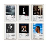 SLAXJNE Lot de 6 posters de couverture d'album, affiches tendance, affiches rétro, affiches d'art, impressions musicales, chambre d'enfant, décoration murale