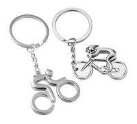 SLAXJNE Pack De 2 Porte-Clés Créatifs en Métal - Mini Pendentif Pour Sac à Dos De Vélo - Personnalisés