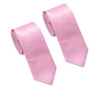 SLAXJNE Paquet De 2 Cravates Roses, Vêtements De Cérémonie Pour Hommes, Adaptées Aux Occasions Professionnelles Et De Mariage