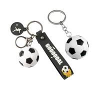 SLAXJNE Paquet De 2 Porte-Clés De Football Créatifs, Mini Pendentifs De Football Simulés, Pendentifs De Football Décoratifs, Cadeaux De Football, Porte-Clés De Supporter De Football, Breloques De Sac