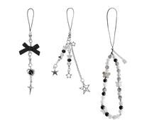 SLAXJNE Paquet De 3 Chaînes De Téléphone Portable À La Mode, Chaînes De Téléphone Portable Simples Et Polyvalentes, Chaînes De Perles De Charme De Téléphone Portable, Décorations De Boîte D'Écouteurs