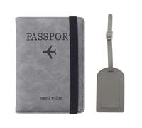 SLAXJNE Portefeuille De Passeport 1 Pièce, Étiquette D’Enregistrement 1 Pièce, Housse De Protection De Passeport, Couverture De Passeport en Cuir, Sac De Passeport Portable