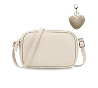 SLAXJNE Sac À Bandoulière avec Pendentif Cœur, Grande Capacité de Style Carré et Longue Bandoulière, Tendance pour Courses et Banlieue Femme