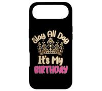 Slay All Day It's My Birthday Celebration Queen Crown Design Coque pour iPhone Air