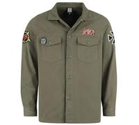 Slayer Amplified Collection Military Shirt - Shacket Homme Chemise Manches Longues Kaki S