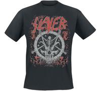 Slayer Divine Skeleton Homme T-Shirt Manches Courtes Noir 100% Coton Regular/Coupe Standard