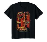 Slayer Hell Awaits Anniversary Cover T-Shirt, Enfant, Noir, 3 Ans