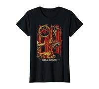 Slayer Hell Awaits Anniversary Cover T-Shirt, Femme, Noir, S
