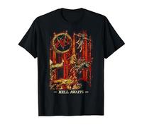 Slayer Hell Awaits Anniversary Cover T-Shirt, Homme, Noir, S