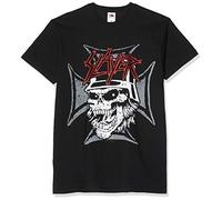 Slayer Homme Graphic Skull T-Shirt Not Applicable, Noir (Black Black), X-Large