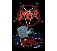 Slayer - Poster "Reign In Pain", Tissu RO3442 (106 cm x 70 cm) (Noir/Bleu/Rouge)