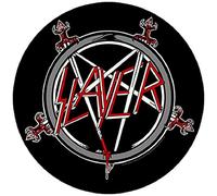 Slayer - Slayer Back Ecusson Pentagram Band Logo Nouveau Officiel Circular Noir 28 Cm Size One Size
