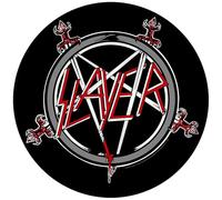 Slayer - Slayer Back Ecusson Pentagram Band Logo Nouveau Officiel Circular Noir 28 Cm Size One Size