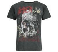 Slayer South of Heaven Homme T-Shirt Manches Courtes Anthracite 100% Coton Regular/Coupe Standard