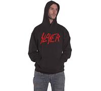 Slayer Sweat-Shirt À Capuche Distressed Band Logo Nouveau Officiel Homme Noir Size L