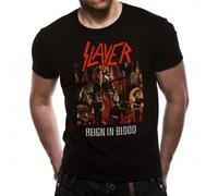 Slayer - T-Shirt Homme Noir Slayer "Reign In Blood" (Taille S)