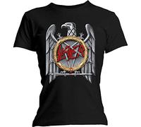 Slayer - T-Shirt # XXL Black Femmina # Silver Eagle [Import]
