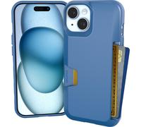 Slayer Vol. 1 [Slim + Protective] Porte-carte de crdit - Drop Tested Hidden Card Slot Cover Compatible avec Apple iPhone 15 - Blues on the Green
