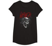 Slayer War Skull Helmet T-Shirt, Fille, Noir, L