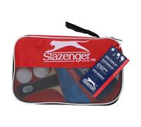 Slazenger – Ensemble de tennis de table 6 pièces – 2 battes, 3 boules – Sac rouge