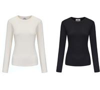 Slazenger 2Pk Crew Top Women S Swizz/Blk 8 (36) Female