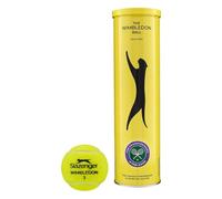 Slazenger Dunlop Wimbledon Balle de Tennis, Balle Officielle de Wimbledon, Approuvée par l'ITF, Boîte Métallique (4 Balles)