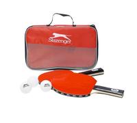 Slazenger Ensemble De Tennis De Table 6 Pièces - 2 Battes - 3 Boules - Sac Rouge