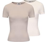 Slazenger Fit Short Sleeve T-Shirt Womens Nacré/Sucre 14 (42) Female