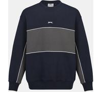 Slazenger Fleece Sportswear Crew Sweat Mens Marine/Fumée S Male