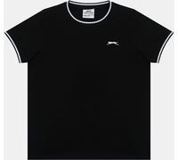 Slazenger Kids' Slaz Tipped Regular Fit T-Shirt Noir 7-8 (S) Male