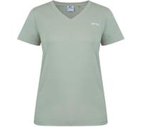 Slazenger Ladies V Neck Tee Shirt Vert mousse 10 (38) Female