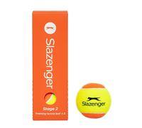 Slazenger Lot de 3 Mini balles de Tennis Unisexes Orange Stage 2 Débutant Faible Compression