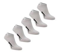Slazenger Lot de 5 paires de chaussettes de sport pour homme et femme Blanc Pointure 40-45