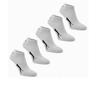 Slazenger Lot de 5 paires de chaussettes hauteur cheville Blanc Taille 41-46