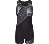 Slazenger Lycra® Xtra Life™ Boyleg Swimming Suit Junior Girls Noir/Gris 11-12 ans Female