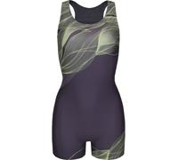 Slazenger Lycra® Xtra Life™ Boyleg Swimsuit Ladies Gris/Vert 8 (36) Female