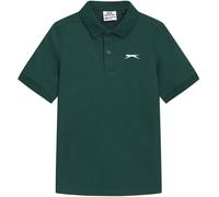 Slazenger Plain Polo Shirt Junior Vert foncé 9-10 ans Male